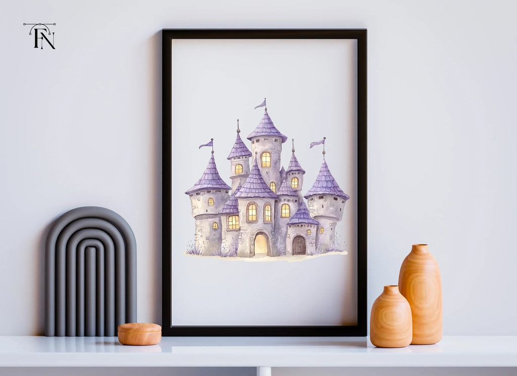 Enchanted Purple Castle Clipart Bundle