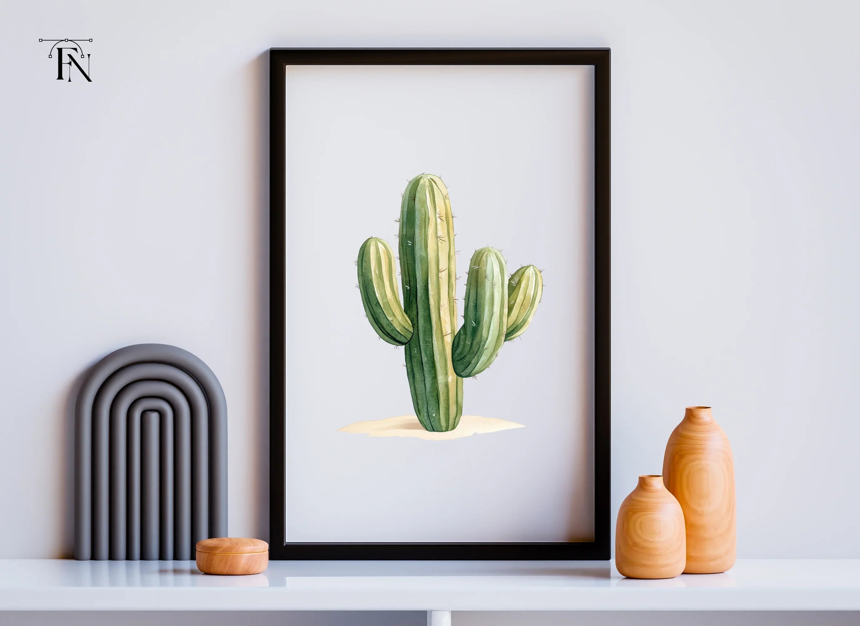 Desert Cactus Illustration Clipart Bundle