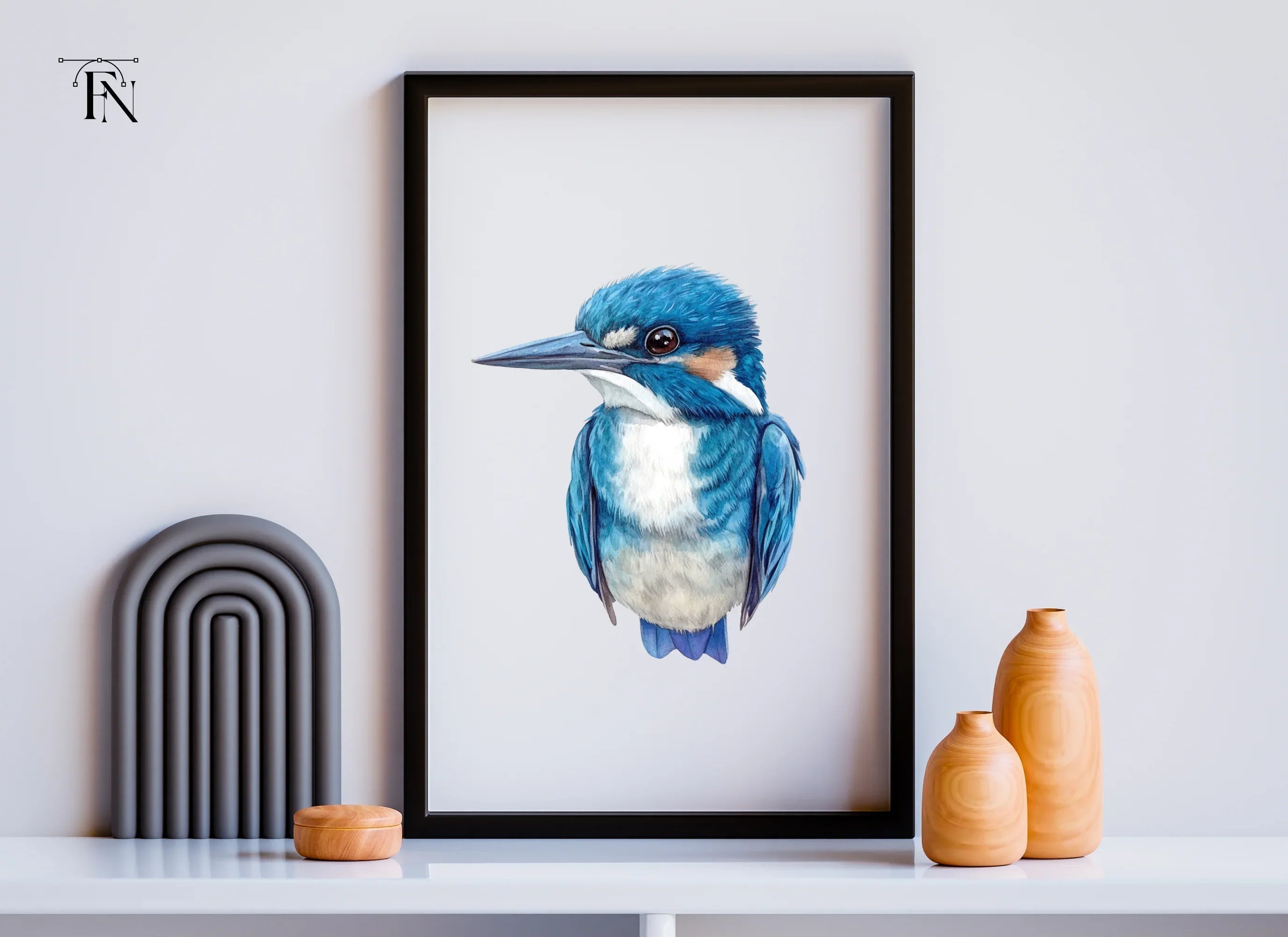 Vibrant Blue Kingfisher Bird Clipart Bundle