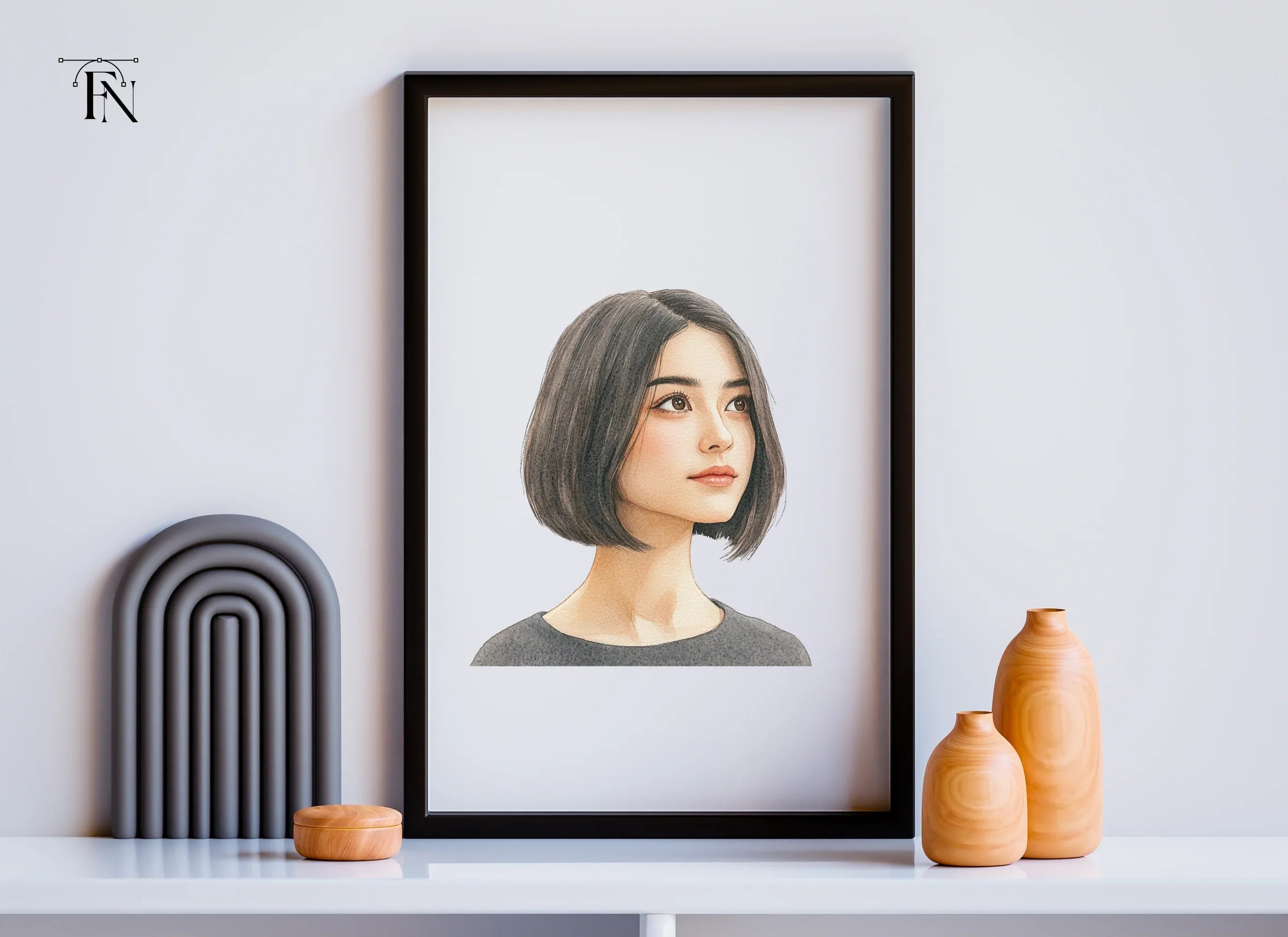 Dreamy Bob Hairstyle Girl Clipart Bundle