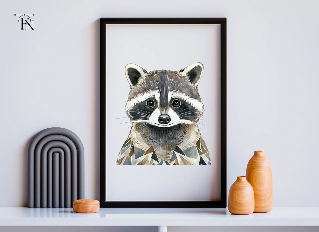 Cute Raccoon Faces Clipart Bundle