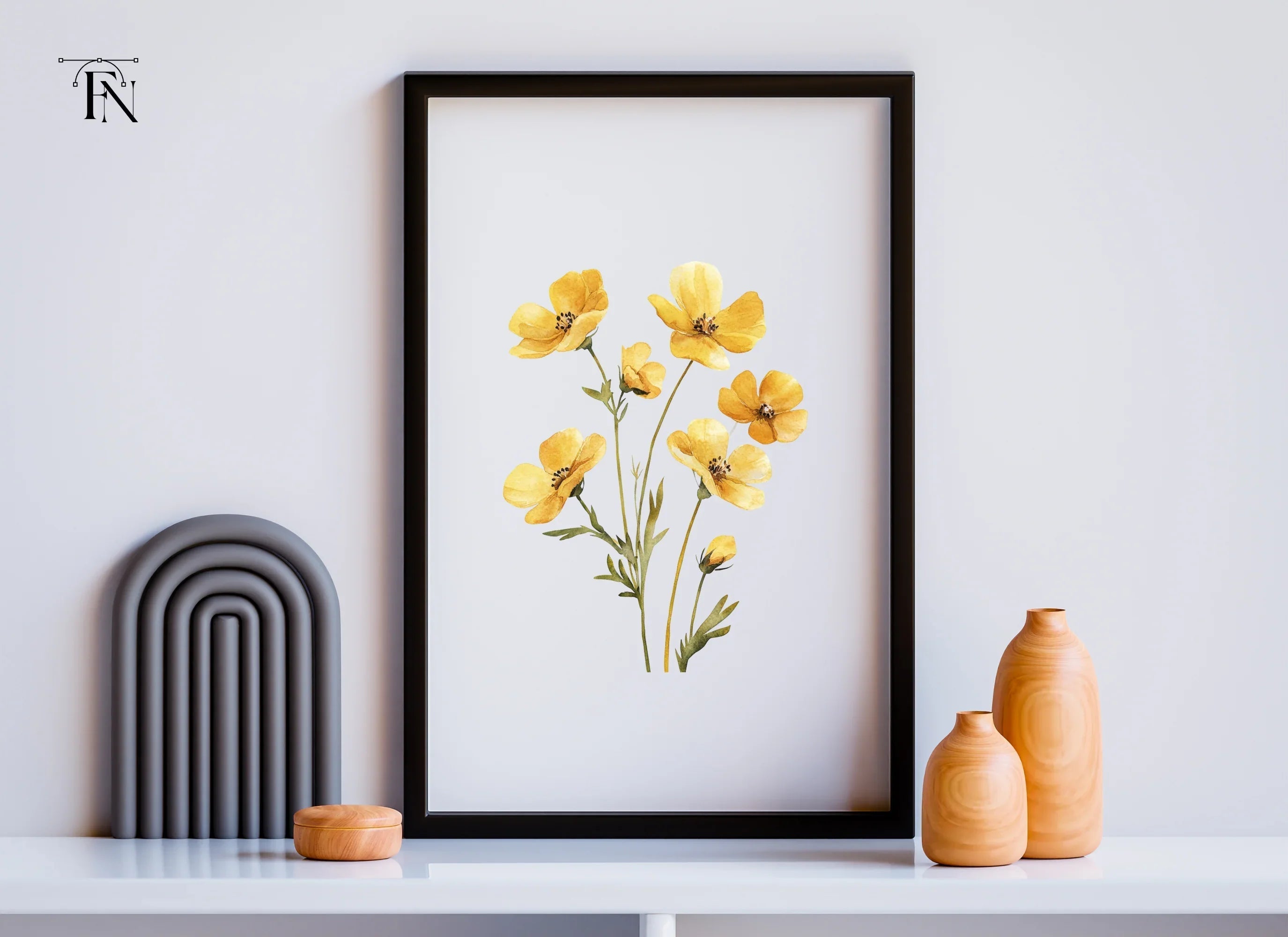Yellow Wildflowers Clipart Bundle
