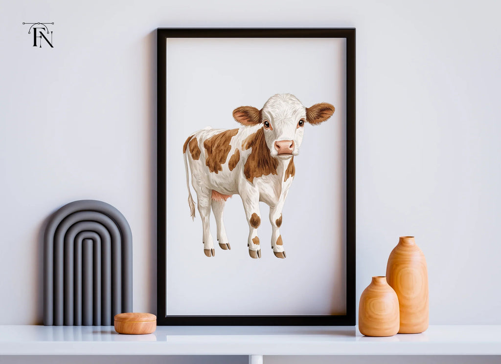 Cute Baby Cow Clipart Bundle