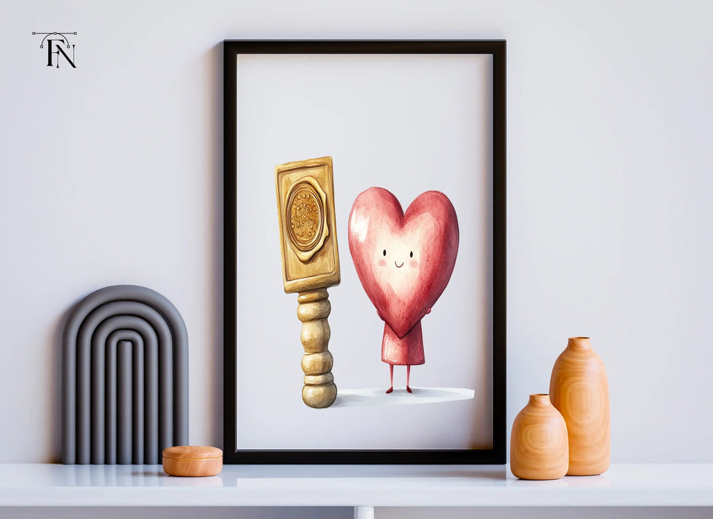 Heart Characters with Stamps Clipart Bundle