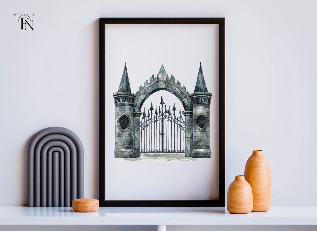 Medieval Stone Gate Clipart Bundle