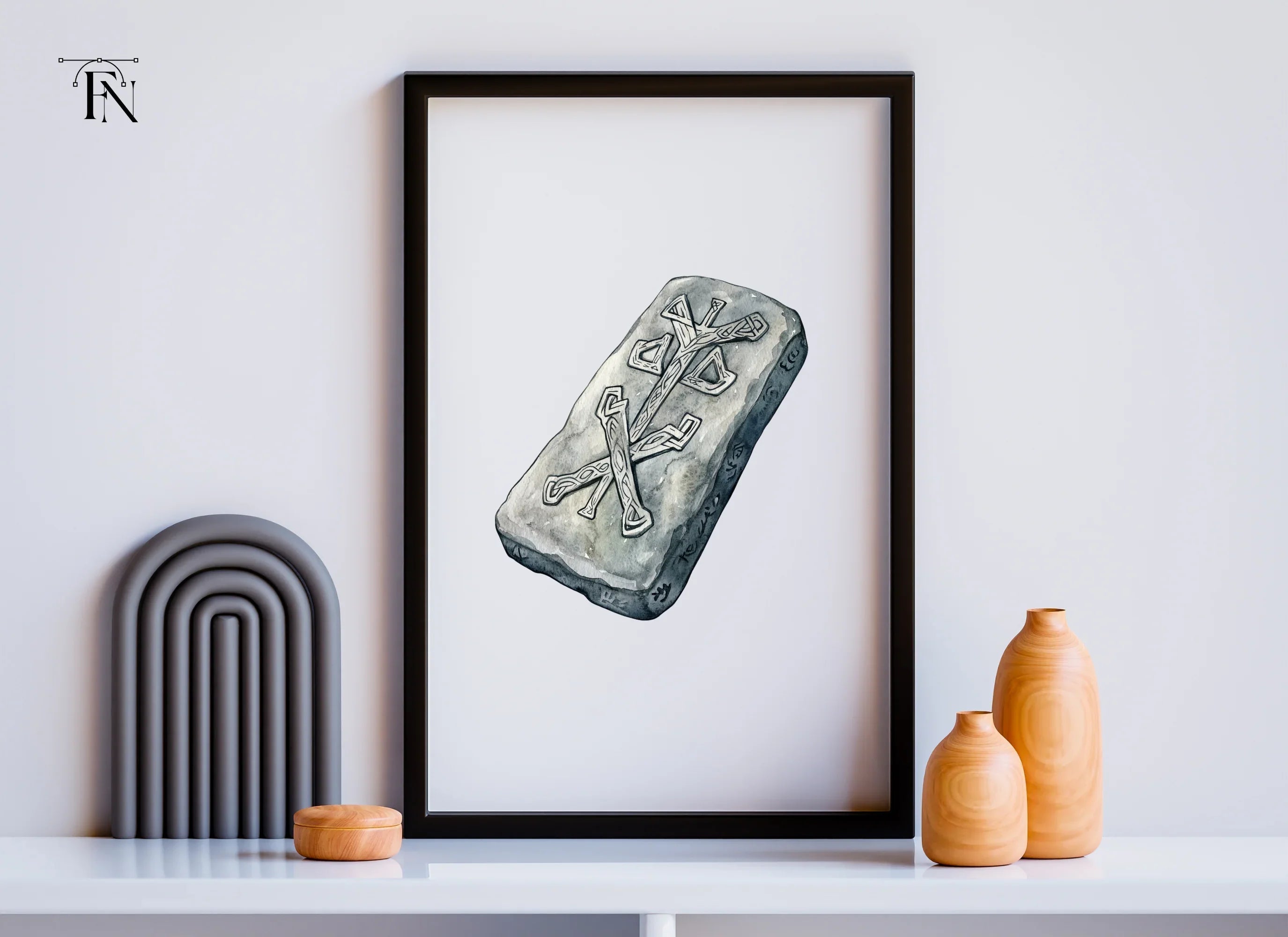 Ancient Rune Stone Clipart Bundle