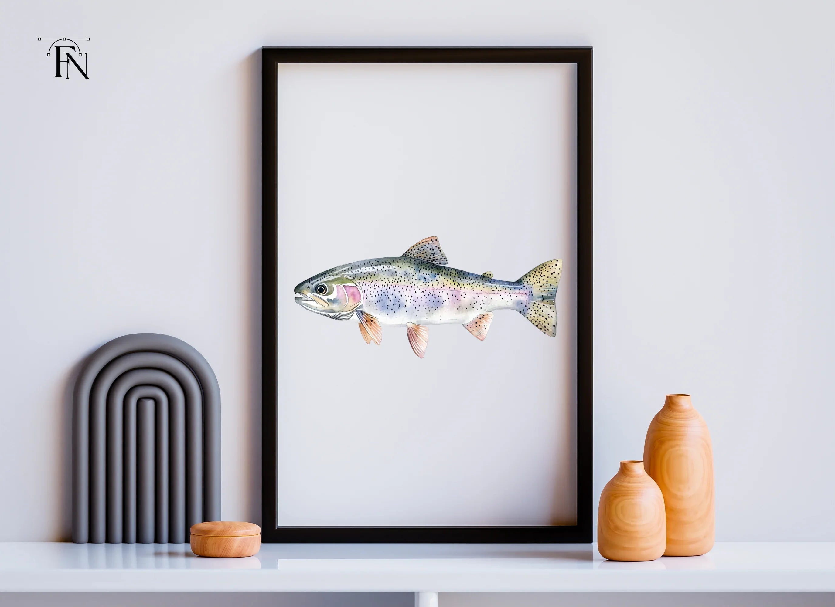 Rainbow Trout Fish Clipart Bundle