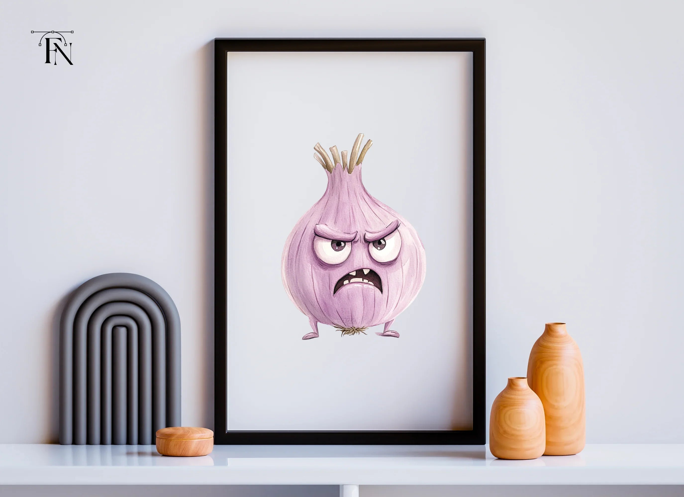 Angry Purple Onion Clipart Bundle