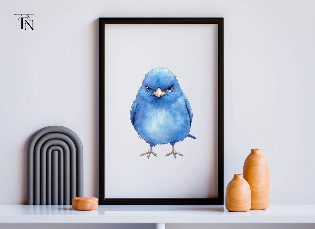 Angry Blue Bird Clipart Bundle