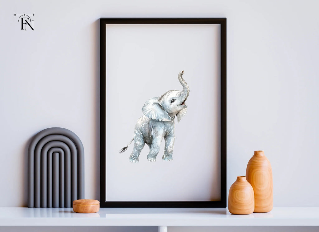 Adorable Baby Elephant Clipart Bundle