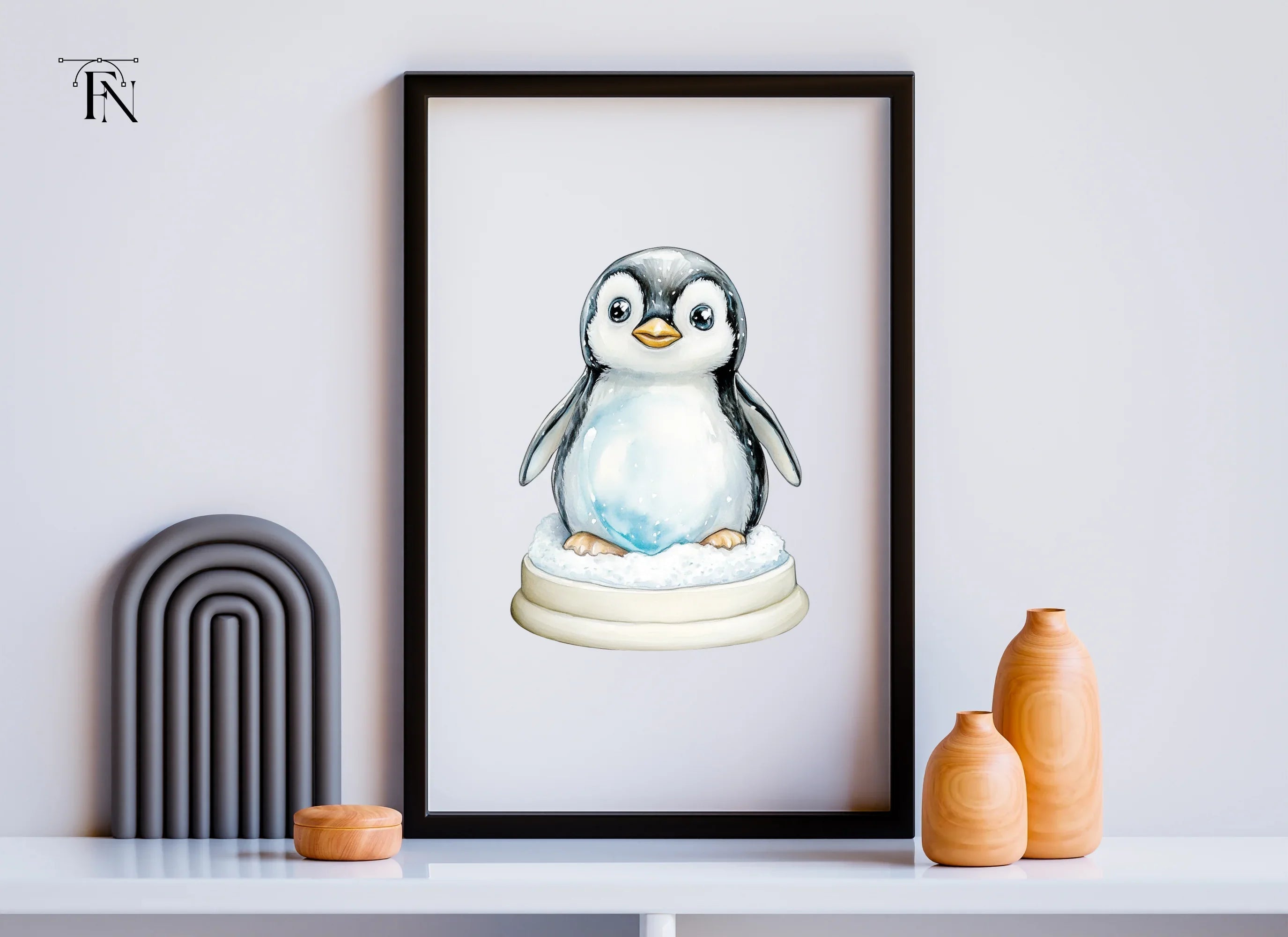 Cute Baby Penguin Winter Clipart Bundle