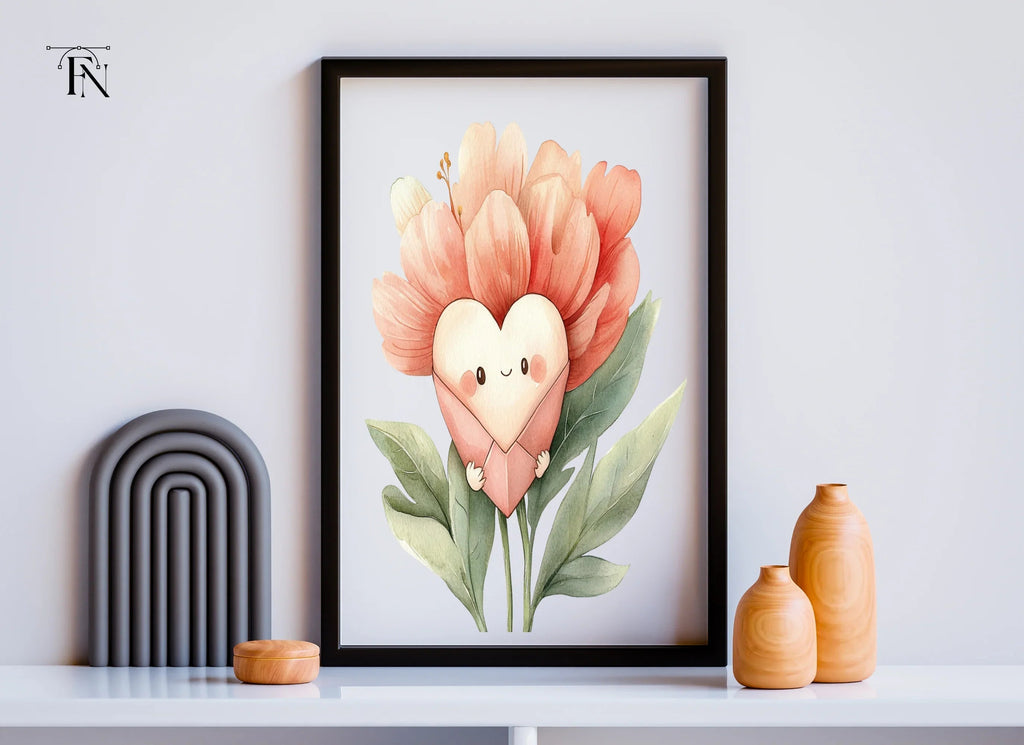 Floral Heart Characters Clipart Bundle