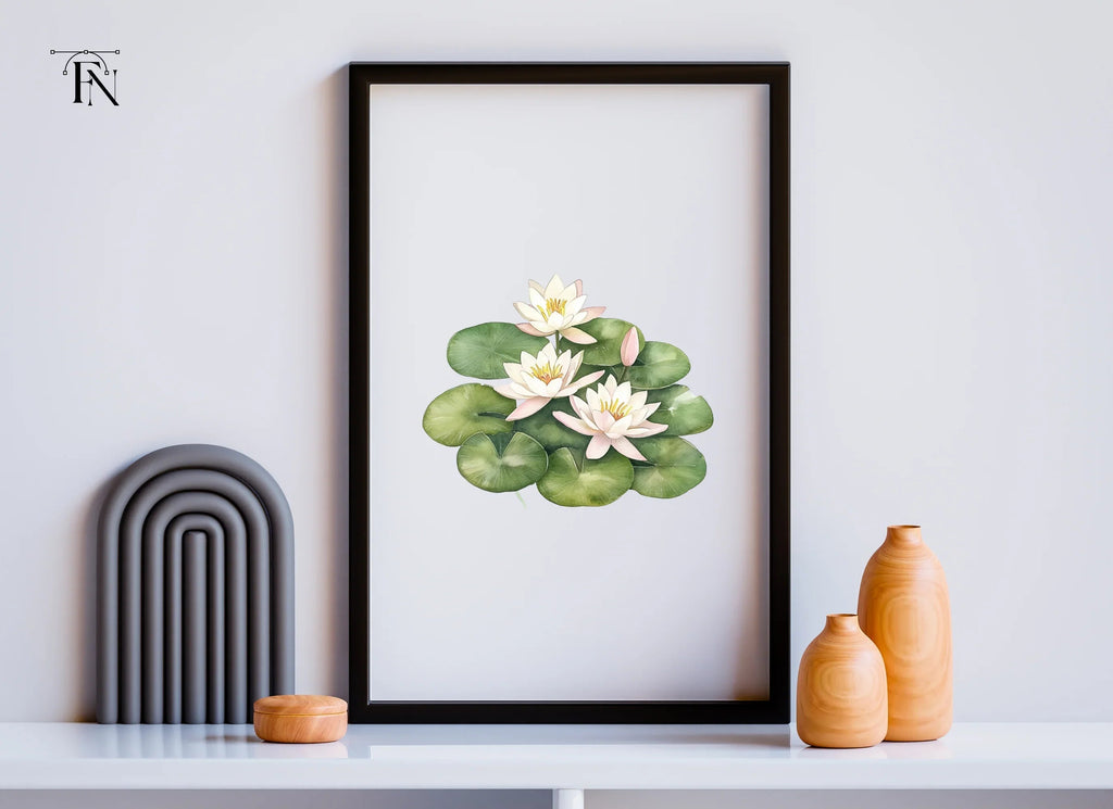 Elegant Water Lily Clipart Bundle