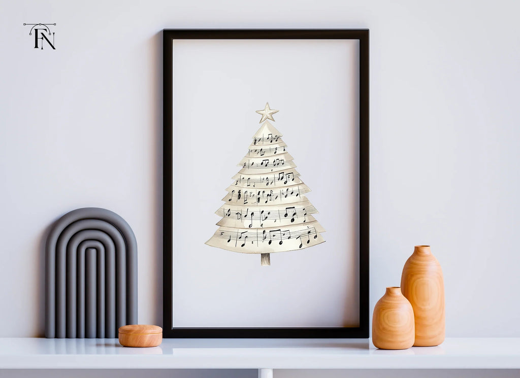 Christmas Tree Sheet Music Clipart Bundle