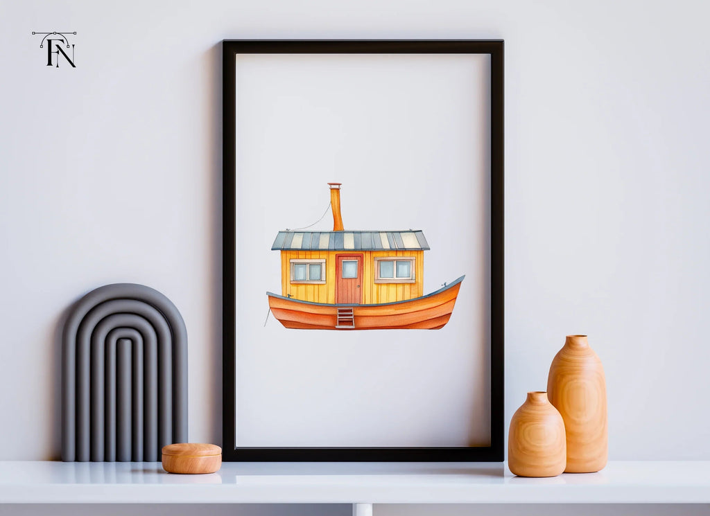 Charming Houseboat Clipart Bundle