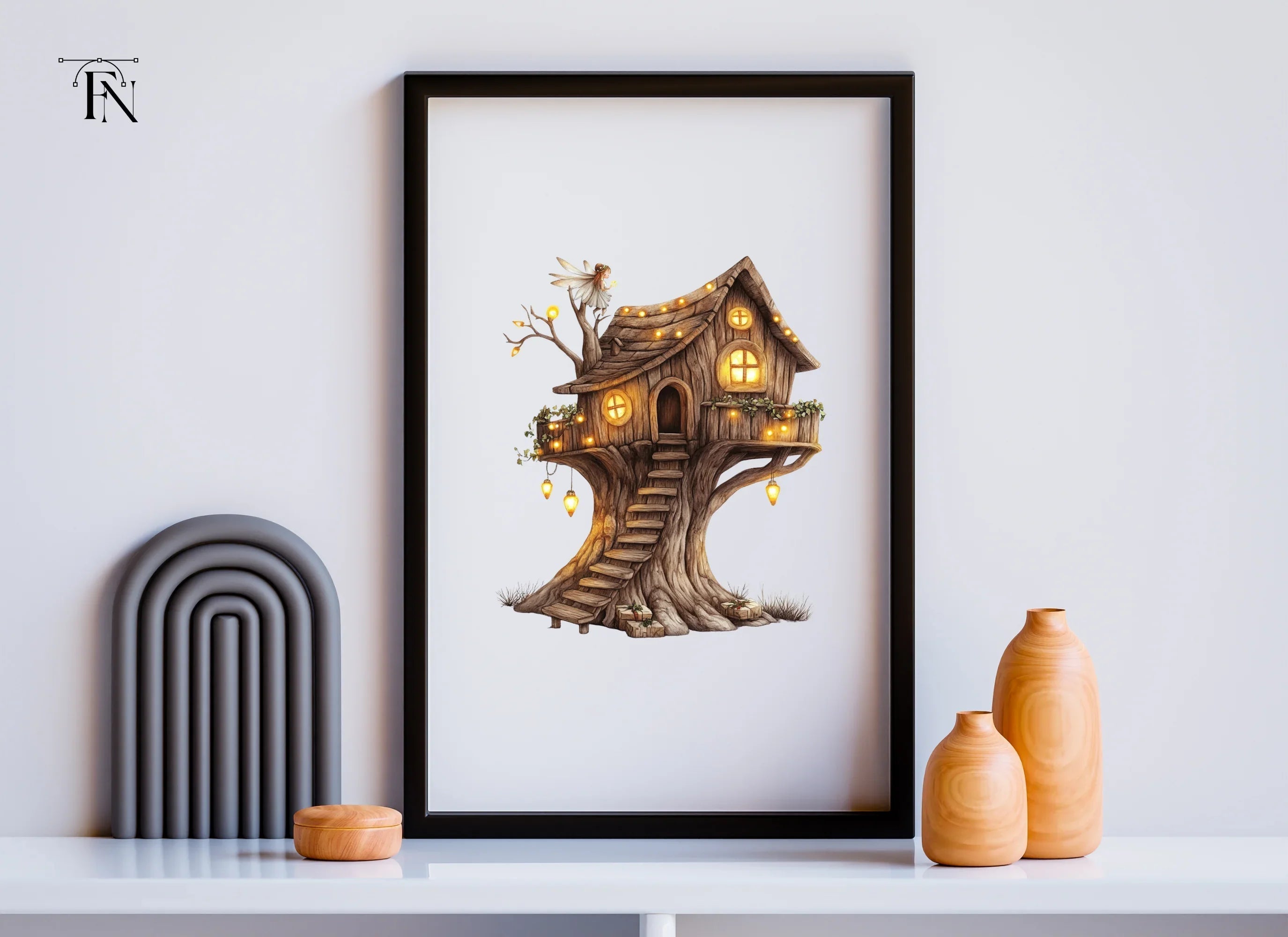 Enchanted Fairy Treehouse Clipart Bundle