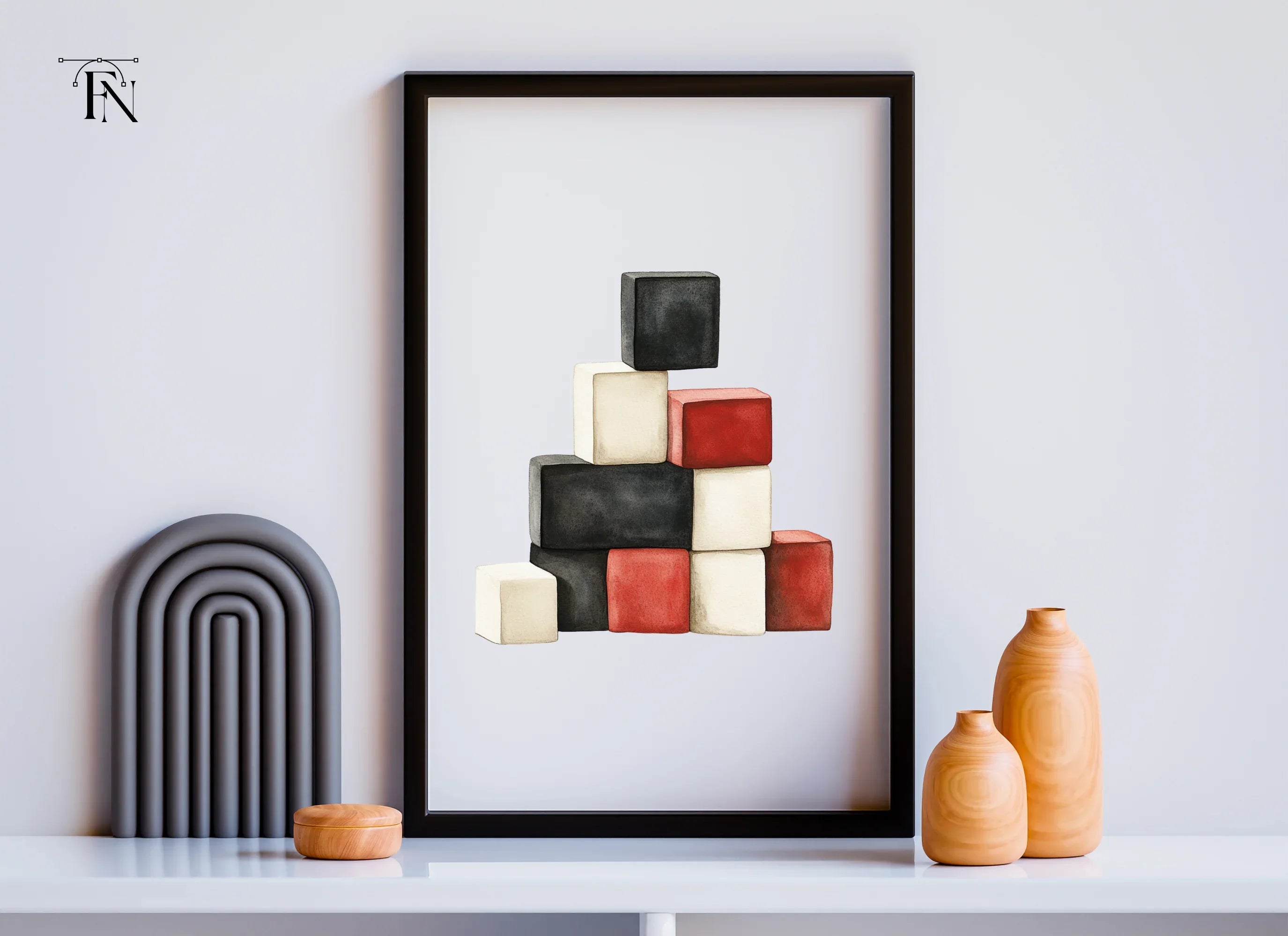 Stacked Cubes Clipart Bundle
