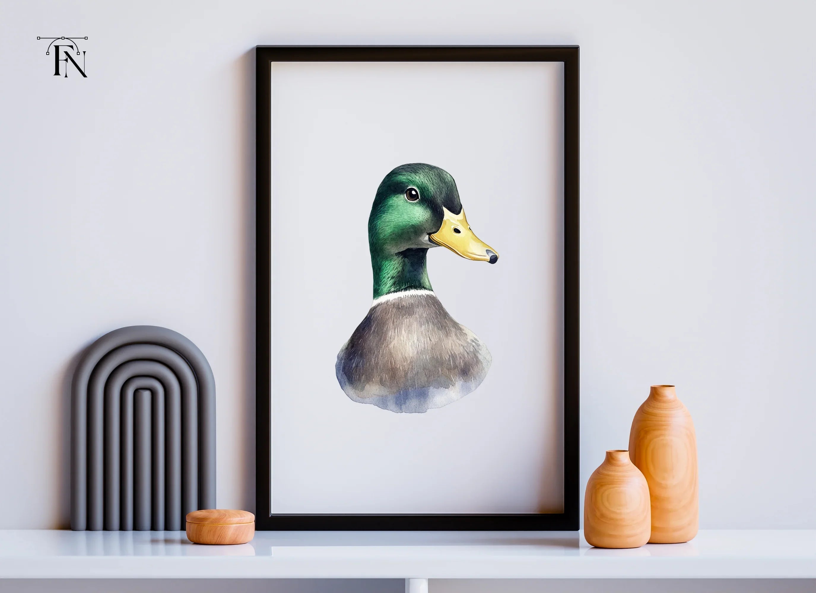 Mallard Duck Head Clipart Bundle