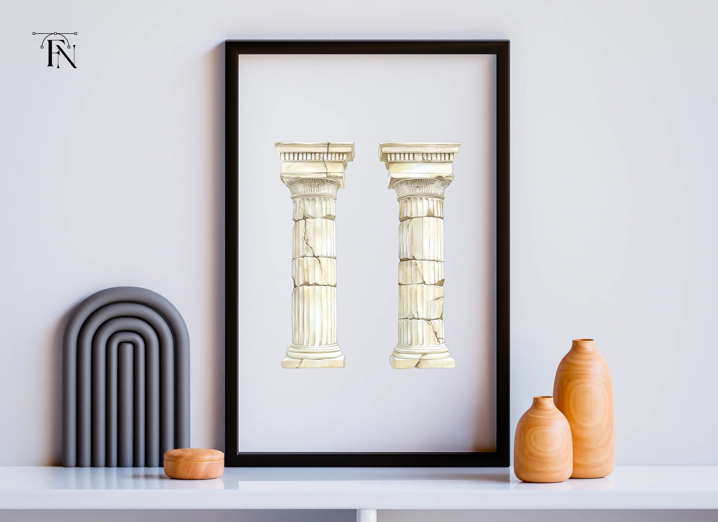 Ancient Roman and Greek Columns Clipart Bundle