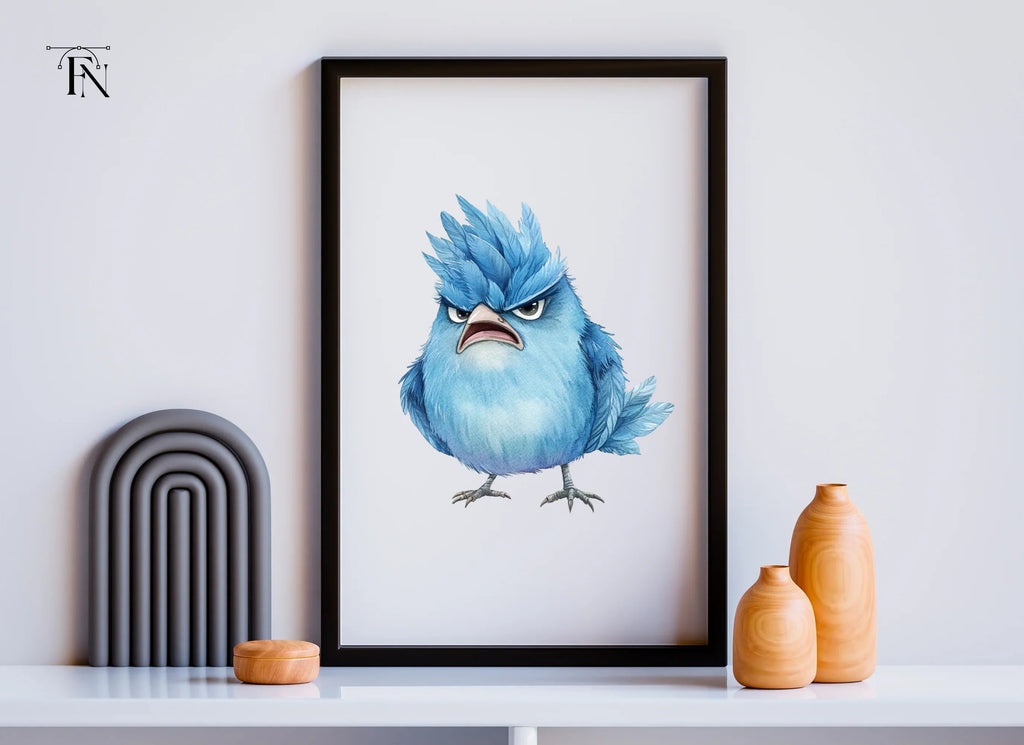 Furious Blue Bird Clipart Bundle