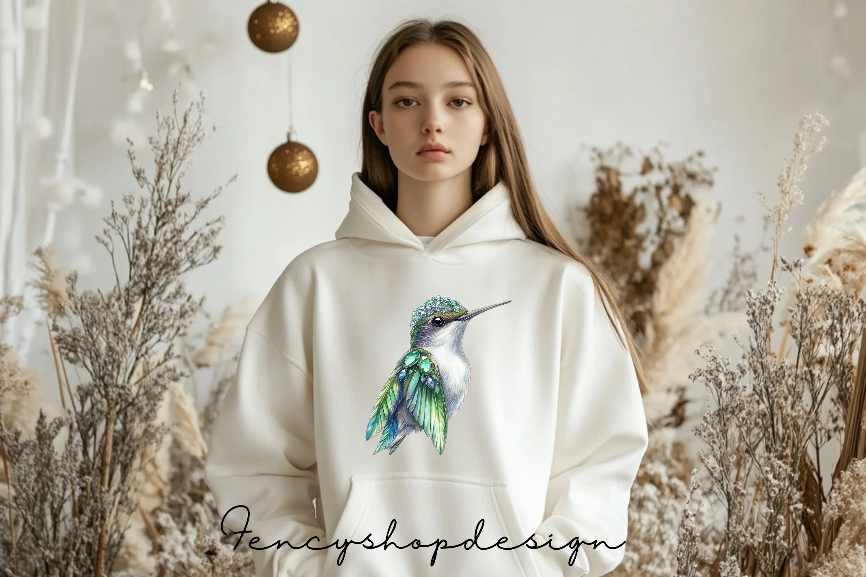 Elegant Hummingbirds Clipart Bundle
