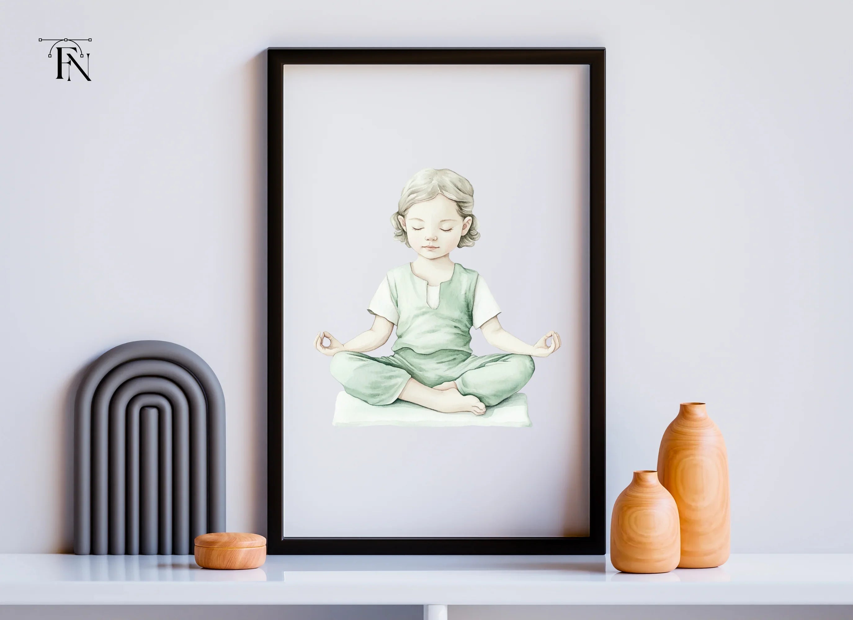 Kids Yoga Meditation Clipart Bundle