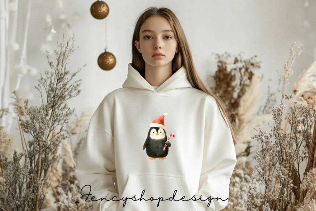 Adorable Christmas Penguin Family Clipart Bundle