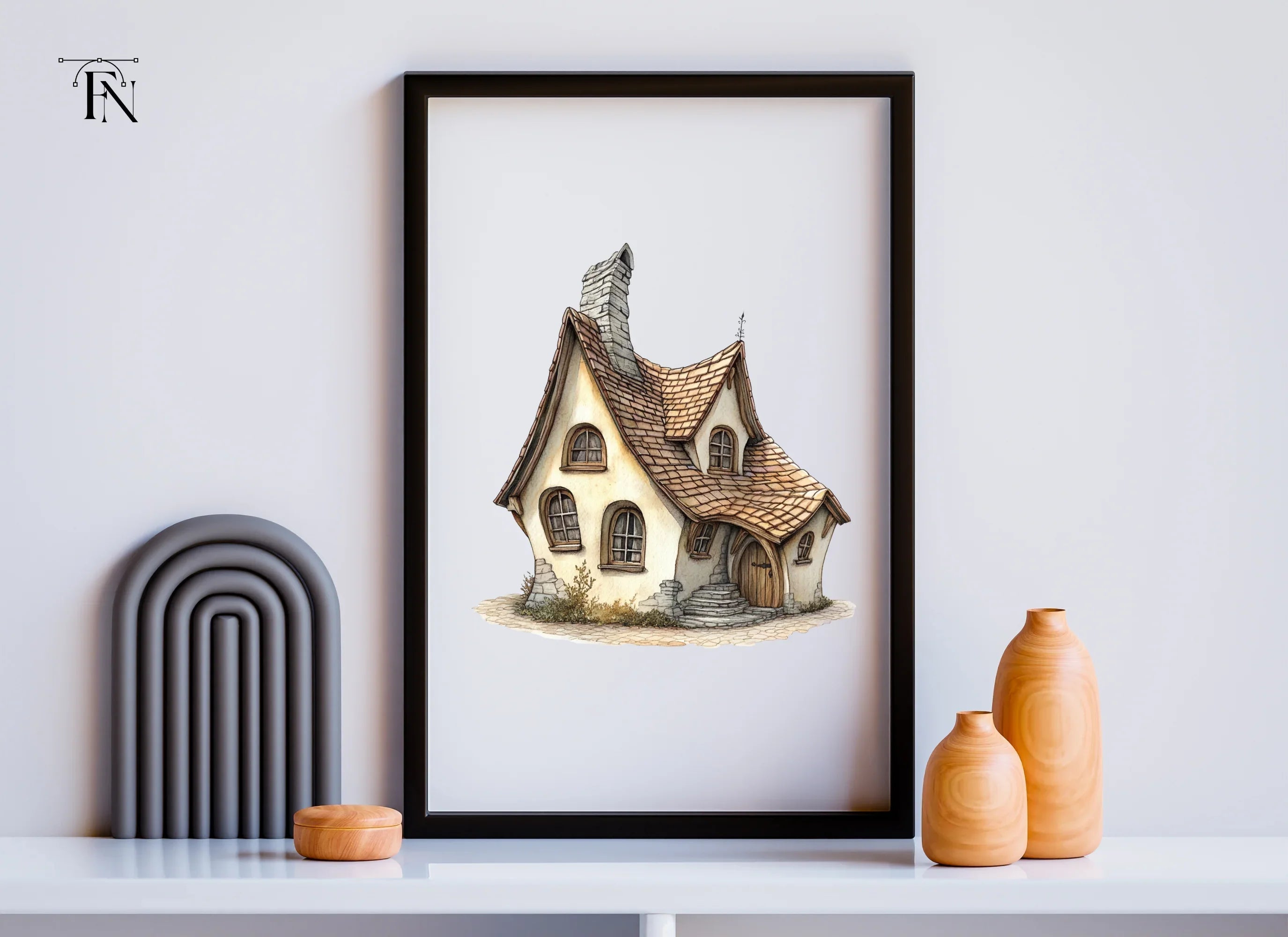 Charming Fantasy Cottage Clipart Bundle