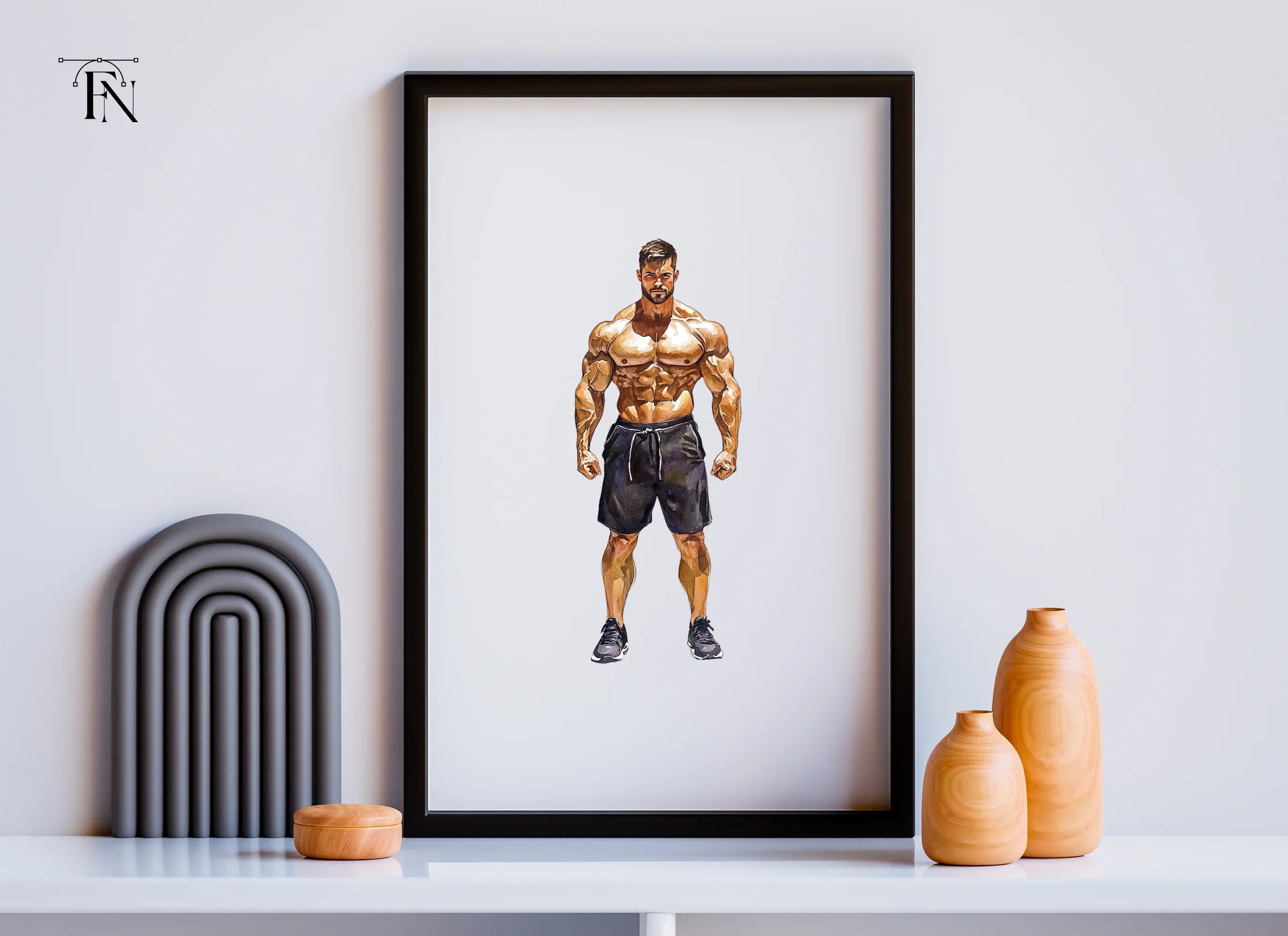 Muscular Men Fitness Clipart Bundle
