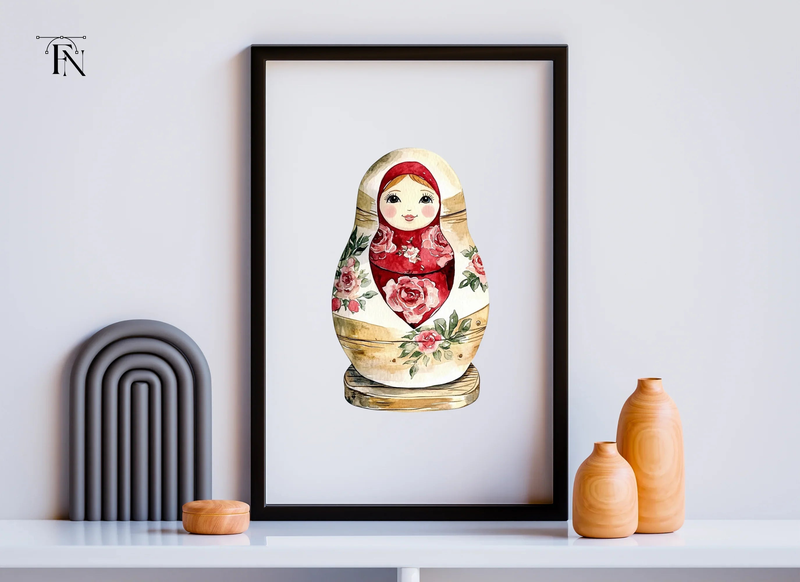 Russian Nesting Dolls Clipart Bundle