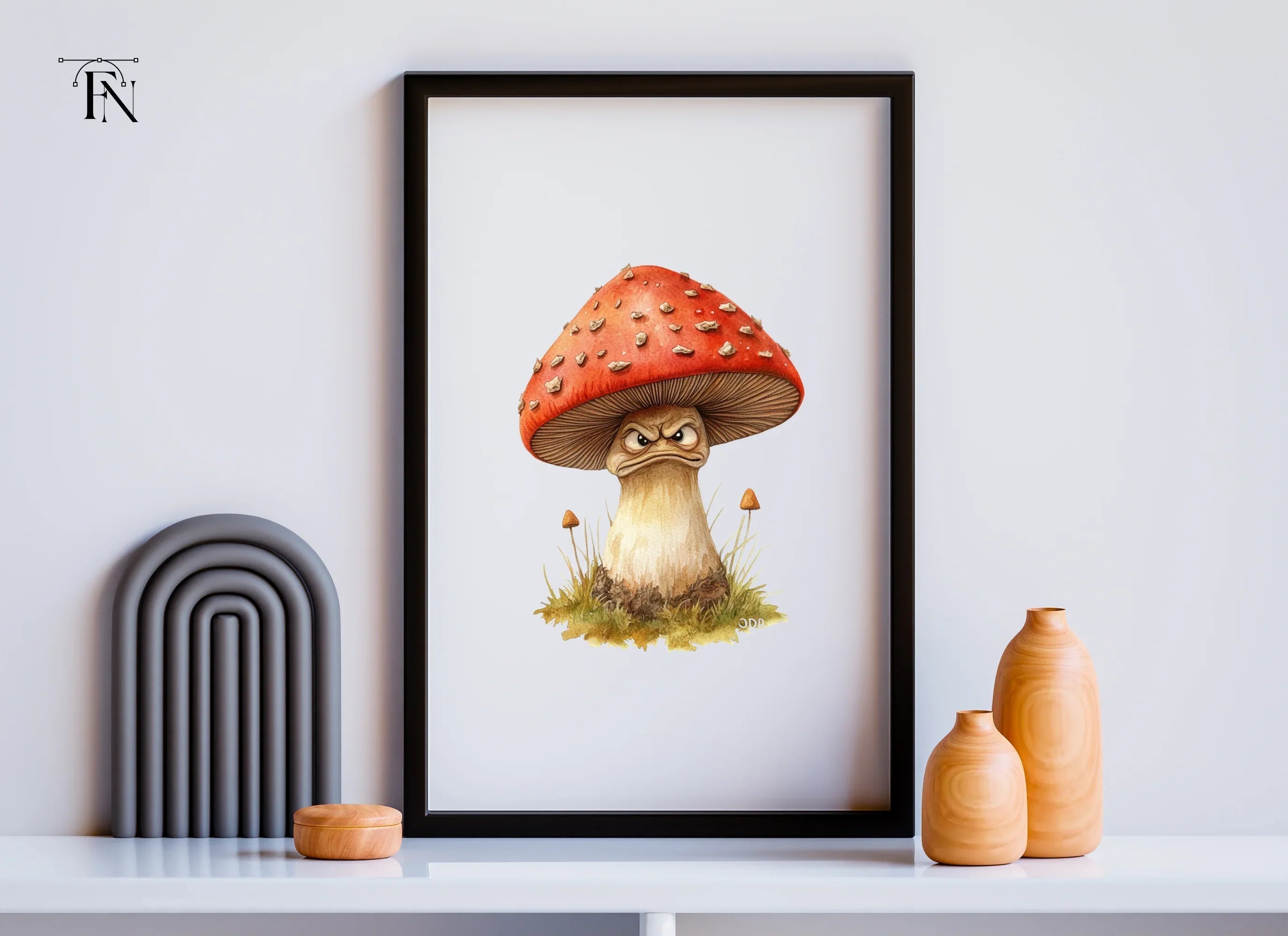 Furious Mushroom Character Clipart Bundle
