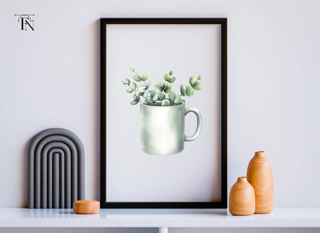 Eucalyptus in Mugs Clipart Bundle
