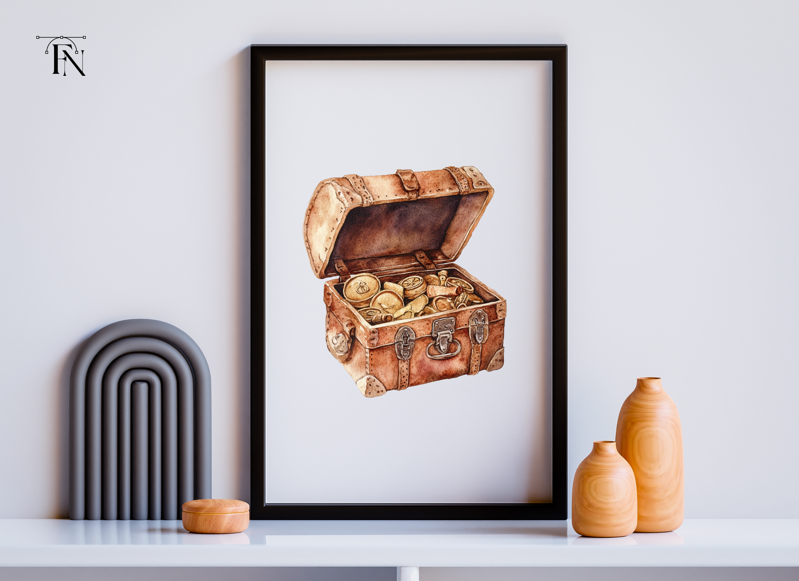 Vintage Treasure Chest Clipart Bundle