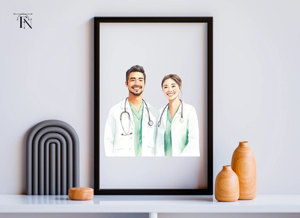 Smiling Medical Professionals Clipart Bundle