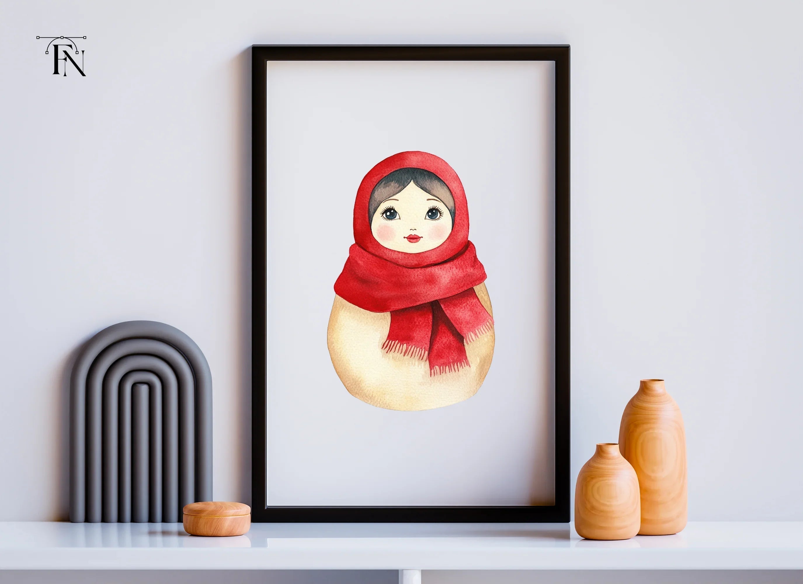 Cute Matryoshka Dolls Clipart Bundle