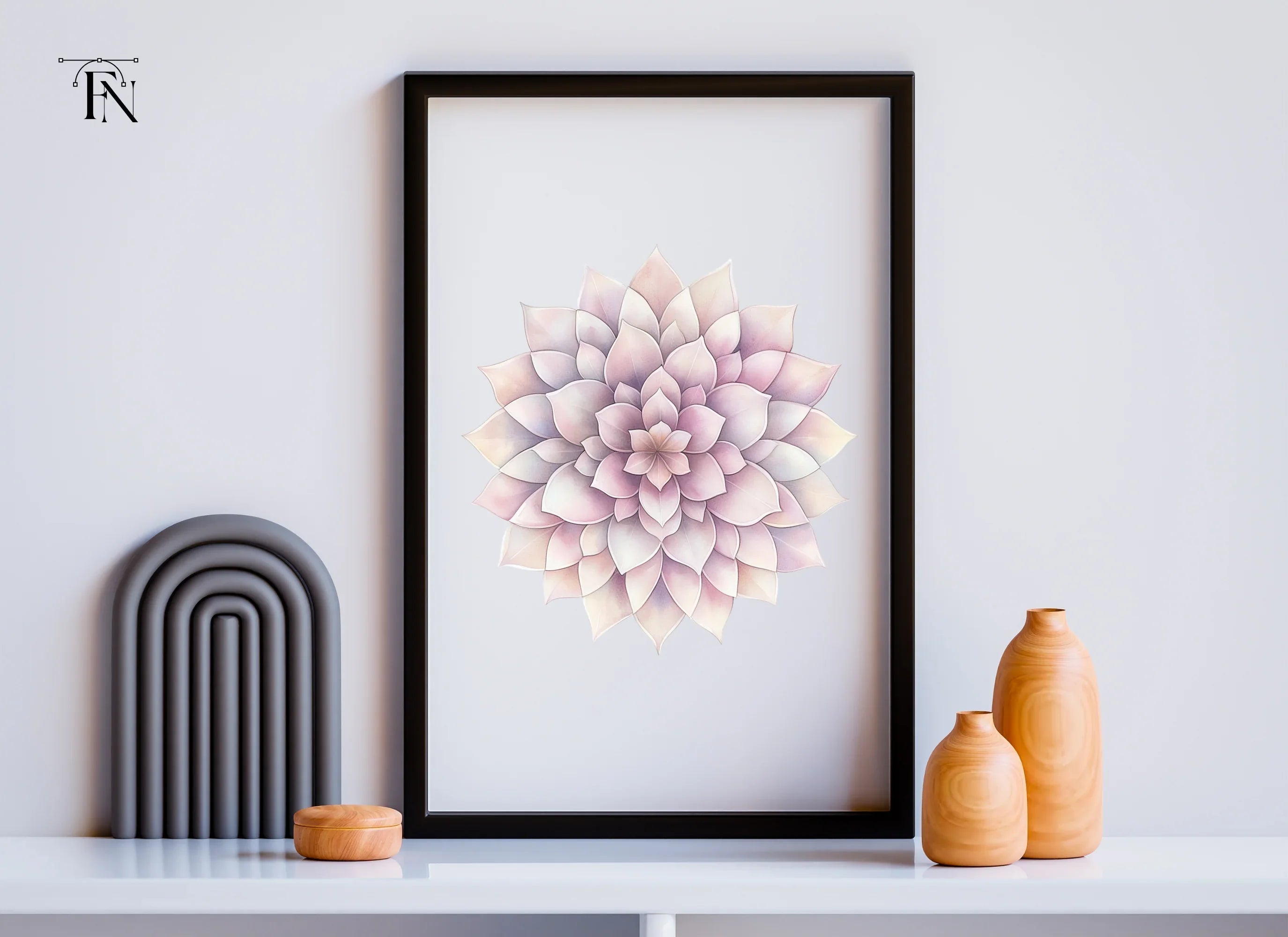 Soft Pastel Dahlia Flower Clipart Bundle