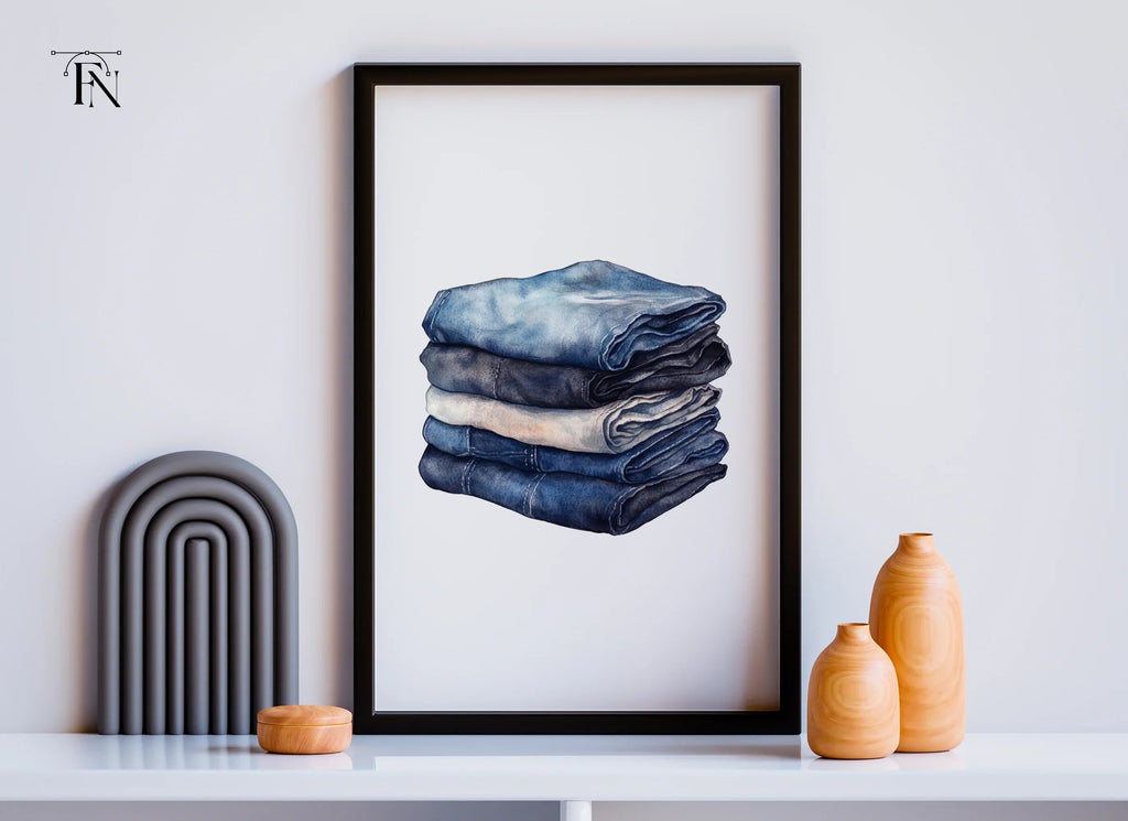 Stacked Jeans Clipart Bundle