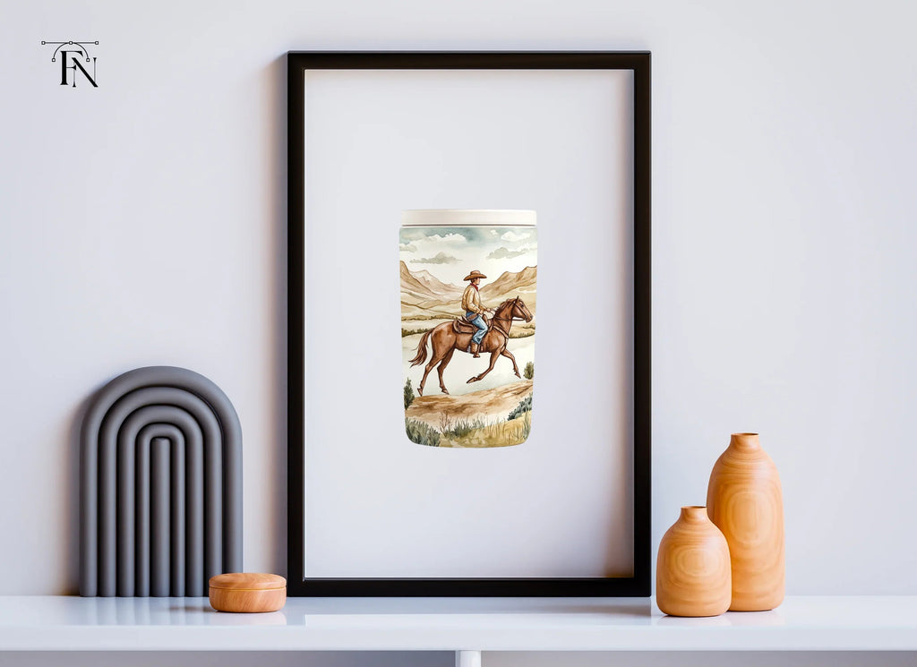 Cowboy Riding Horse Tumbler Clipart Bundle