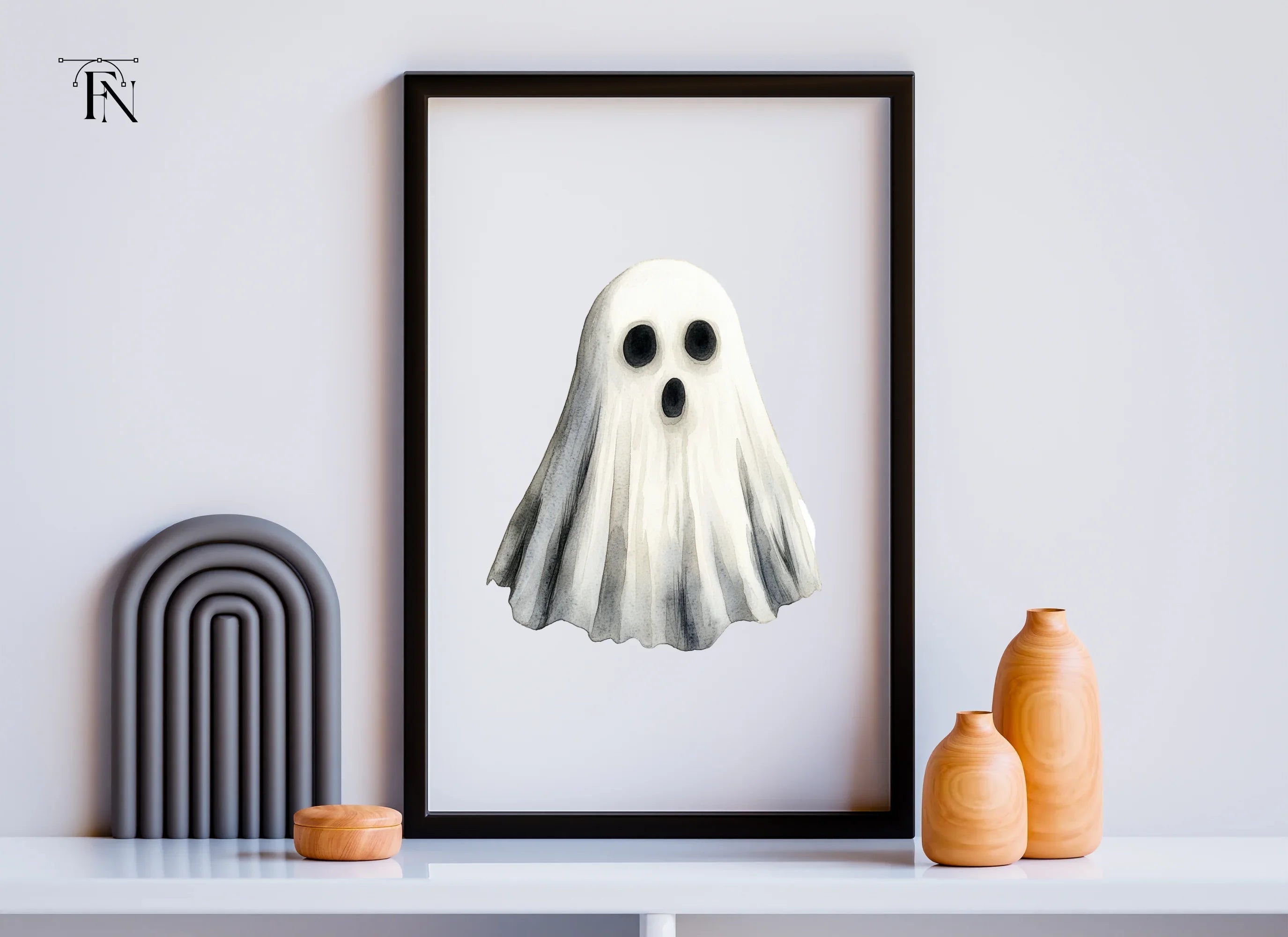 Spooky Ghost Trio Clipart Bundle
