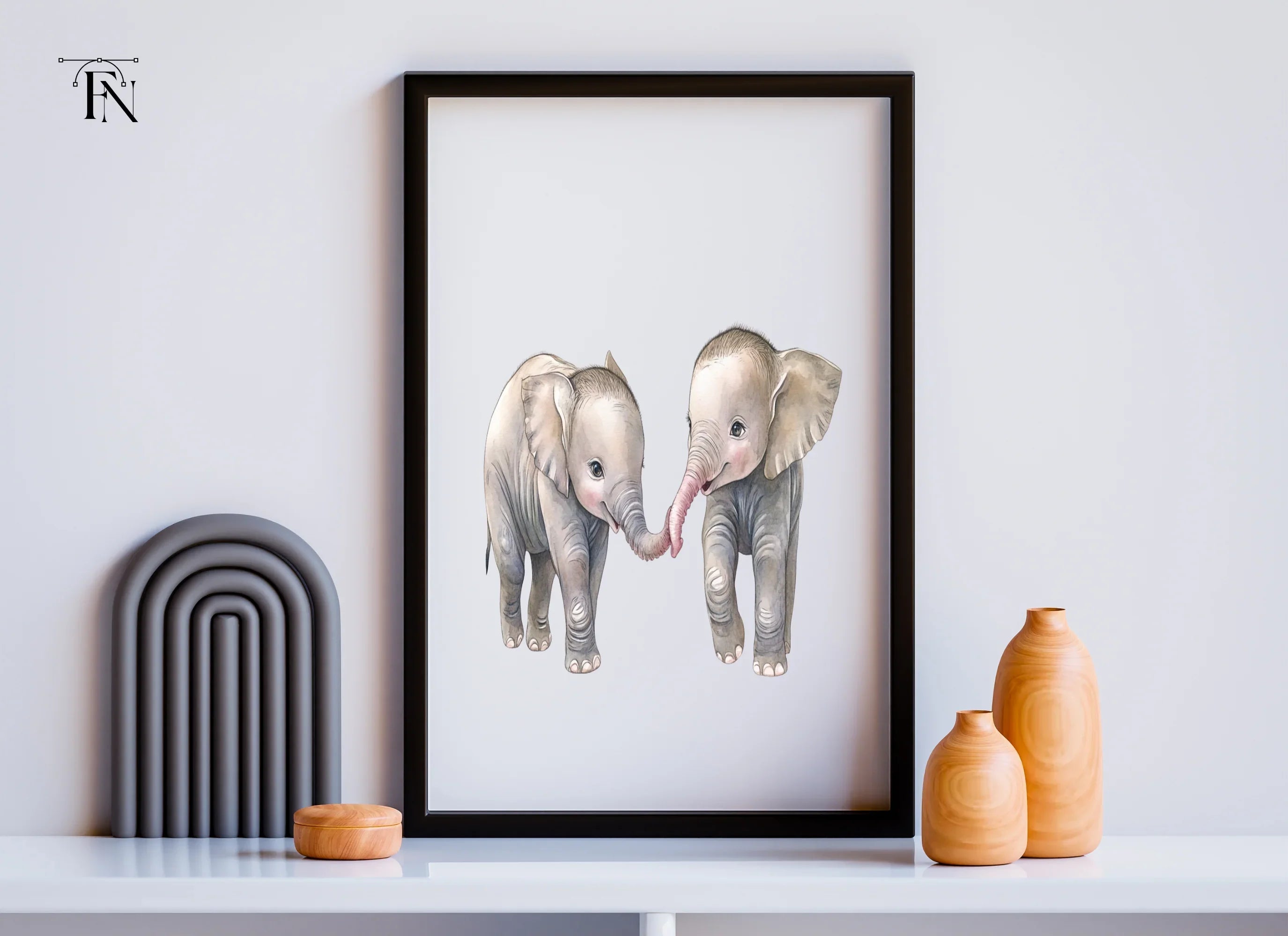 Adorable Baby Elephant Clipart Bundle