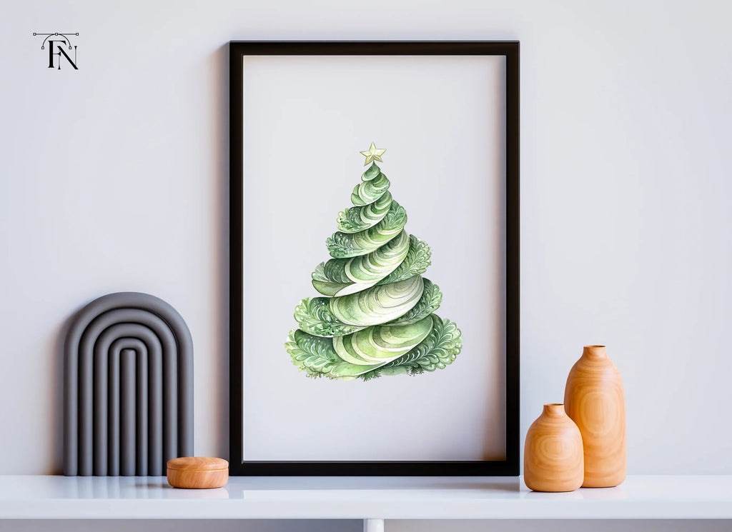 Elegant Spiral Christmas Tree Clipart Bundle
