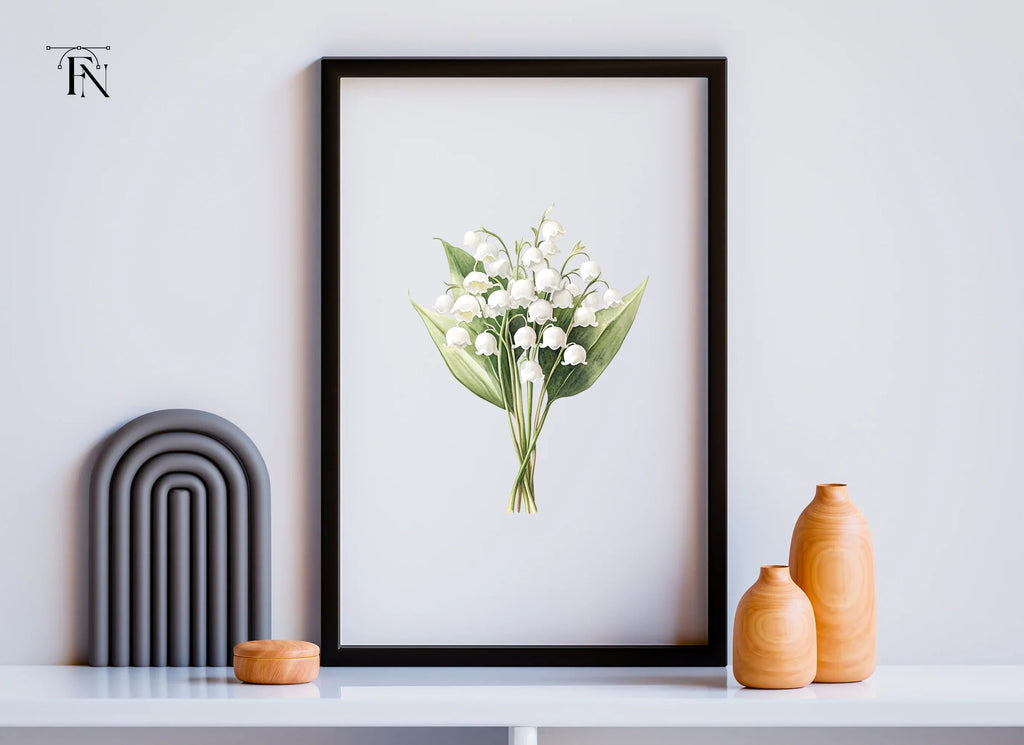 Fresh Lily of the Valley Bouquet Clipart Bundle