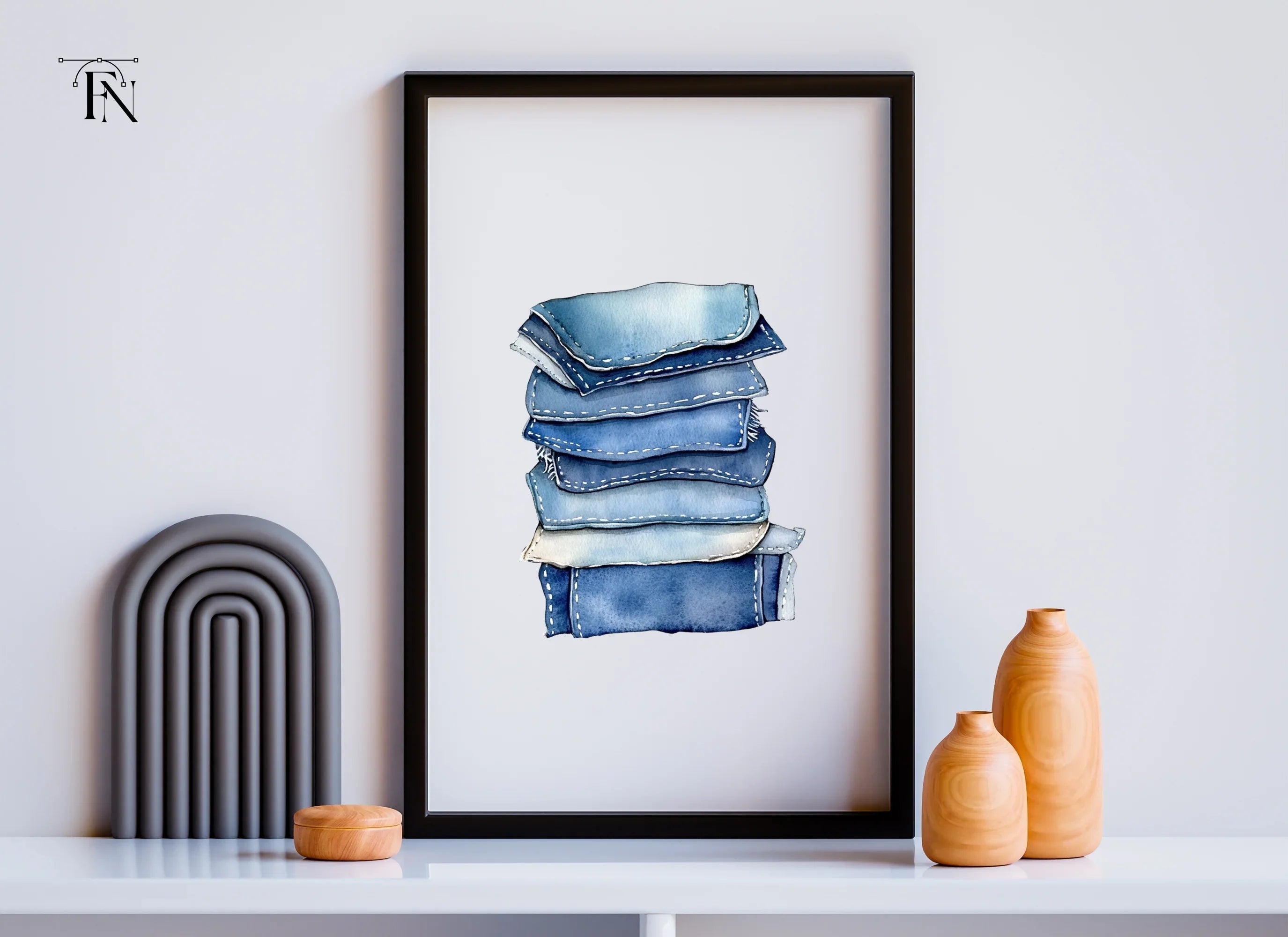 Denim Stacks Clipart Bundle