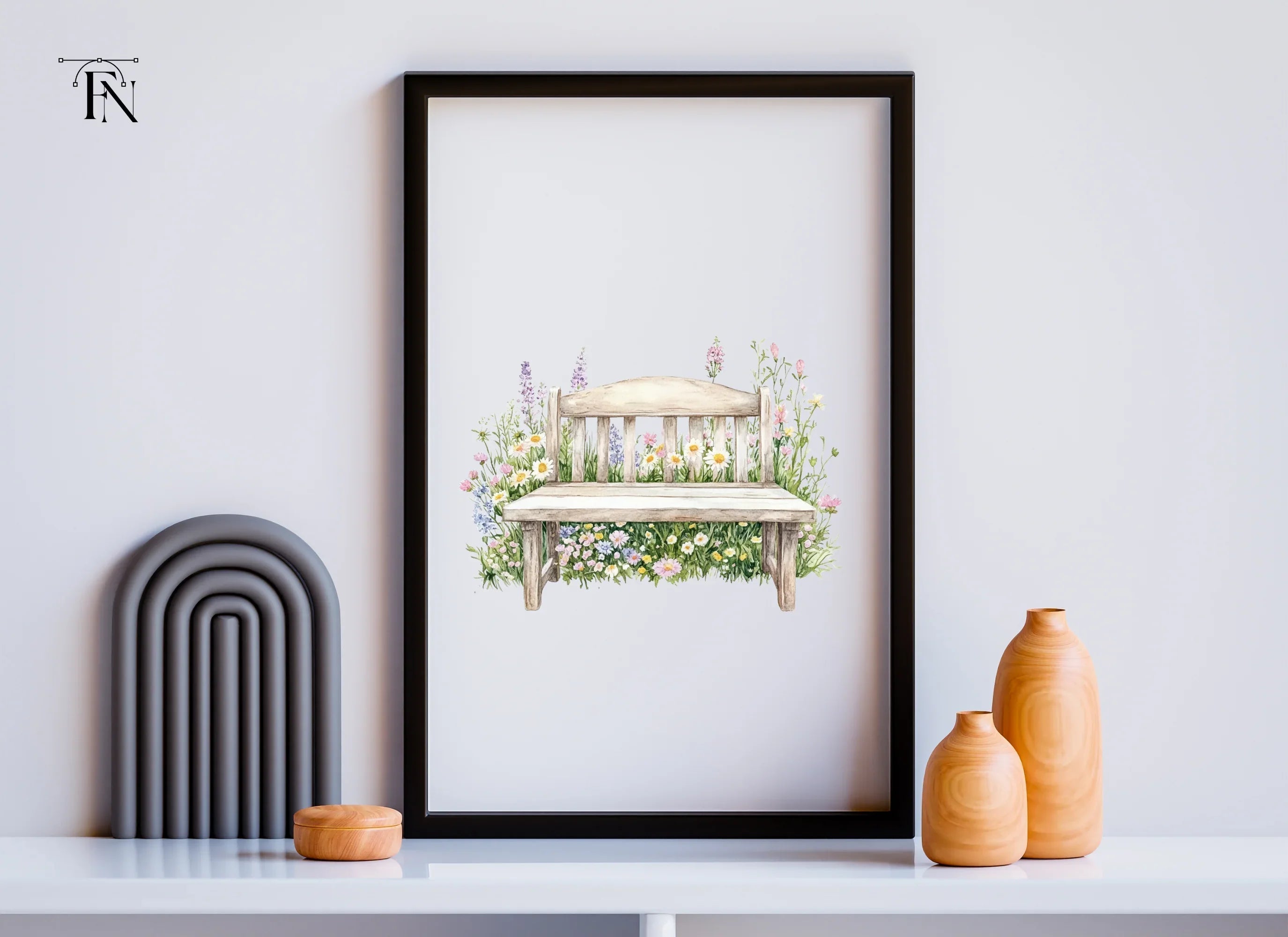 Garden Bench Clipart Bundle