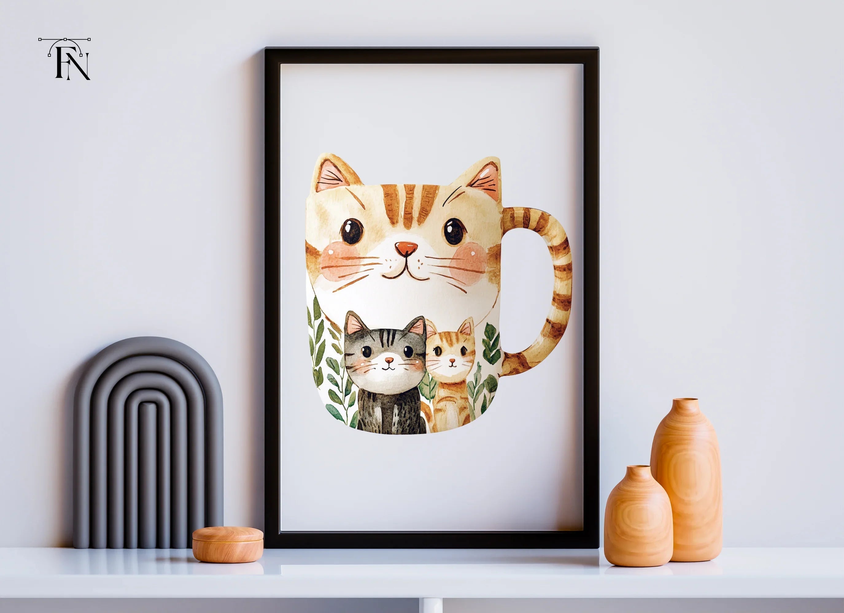 Cute Cat Family Clipart Bundle
