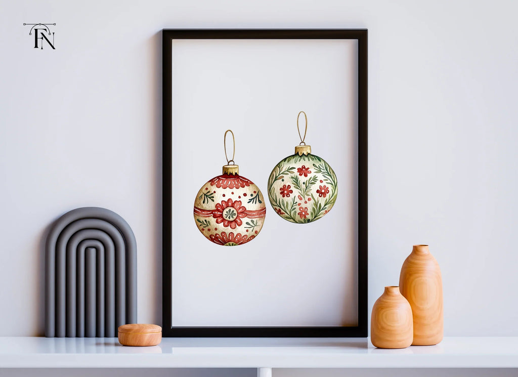 Christmas Ornaments Clipart Bundle