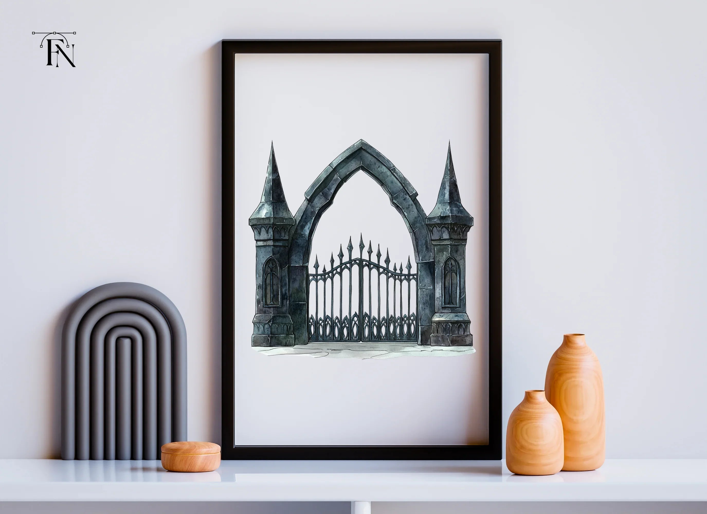 Gothic Archway Gate Clipart Bundle