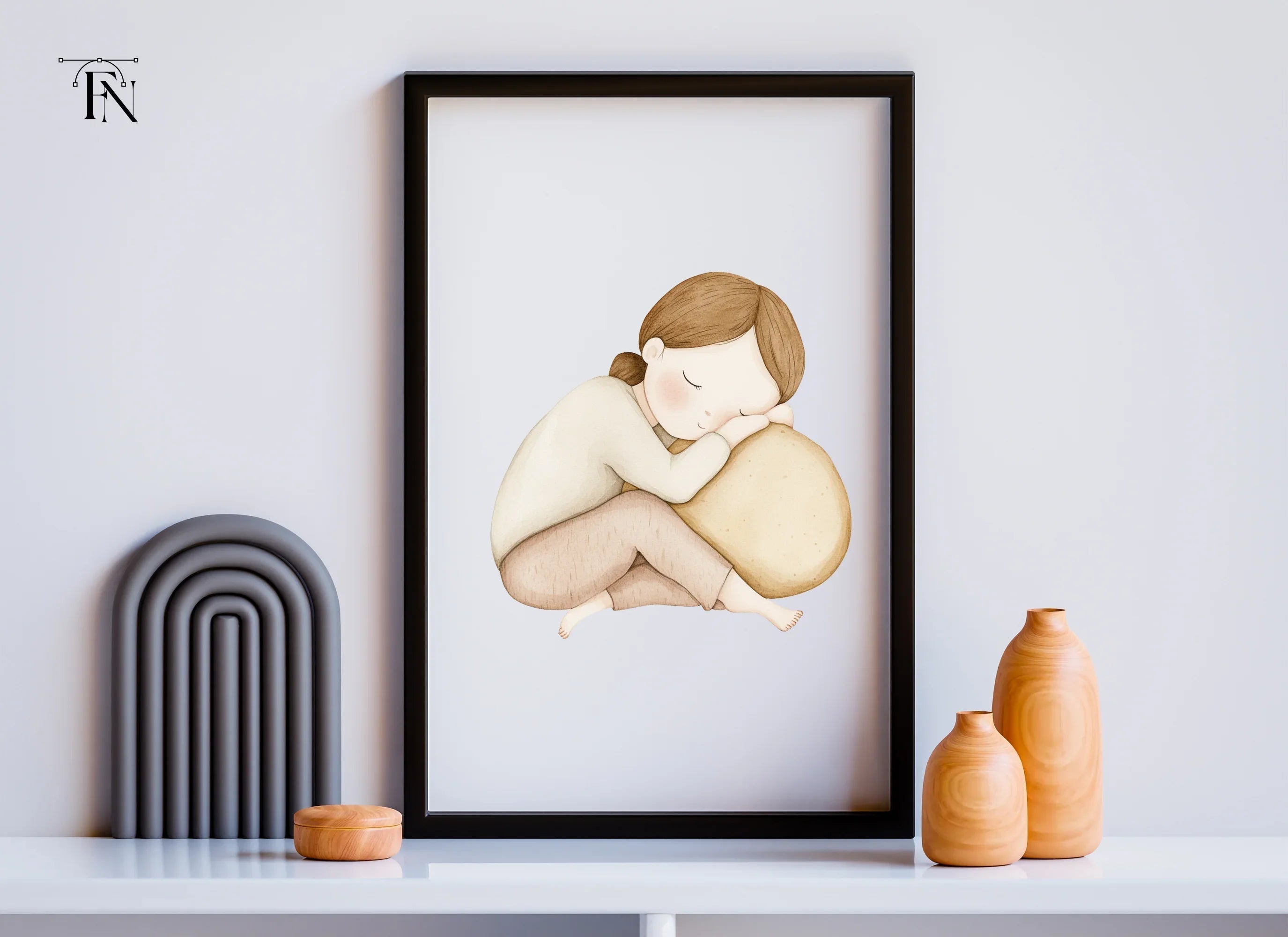 Cozy Sleeping Girl Clipart Bundle