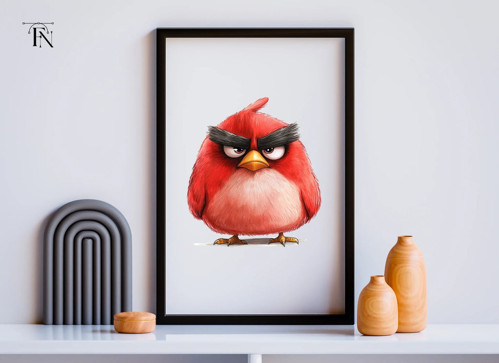 Angry Red Bird Illustration Clipart Bundle
