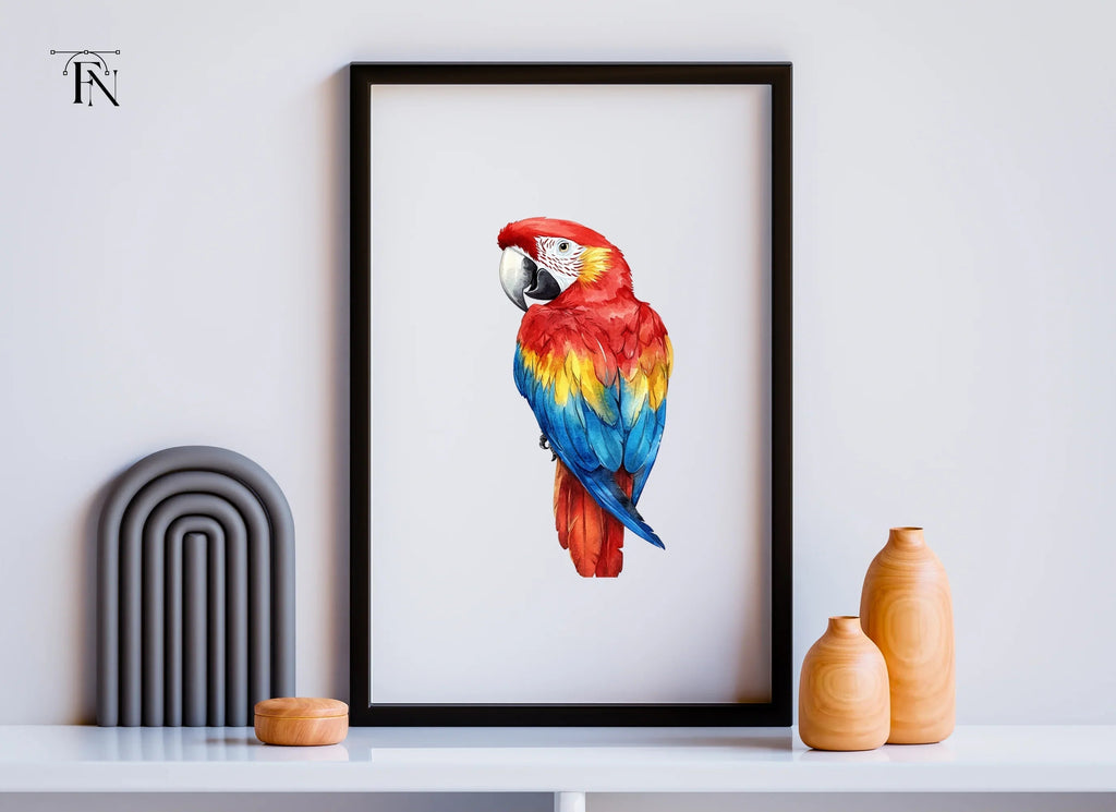 Vibrant Macaw Parrot Clipart Bundle